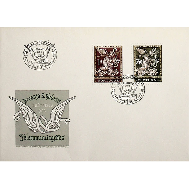 1962 FDC  Arcanjo São Gabriel (Patrono das Telecomunicações)
