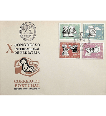 1962 Portugal FDC  10º Congresso Internacional de Pediatria