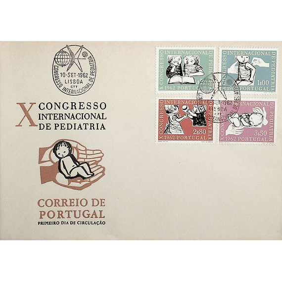 1962 Portugal FDC  10º Congresso Internacional de Pediatria