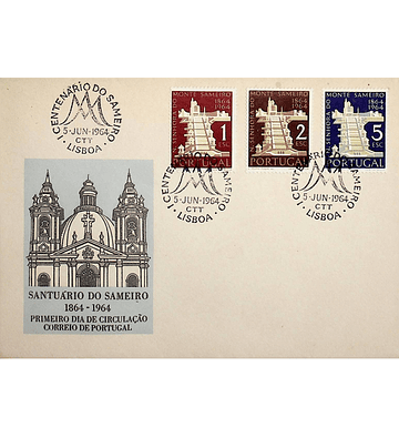 1964 Portugal FDC  Centenário do Sameiro