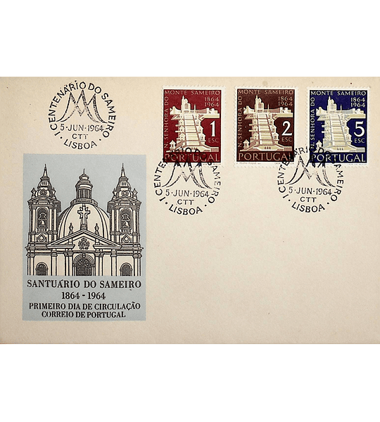 1964 Portugal FDC  Centenário do Sameiro