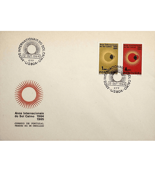1964 Portugal FDC  Anos Internacionais do Sol Calmo (1964/65)