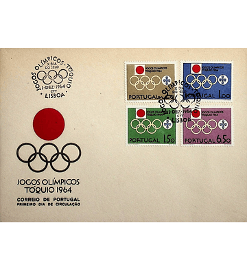 1964 Portugal FDC  18º Jogos Olímpicos - Tóquio 1964