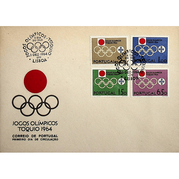 1964 Portugal FDC  18º Jogos Olímpicos - Tóquio 1964