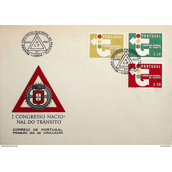 1965 Portugal FDC  1º Congresso Nacional do Trânsito
