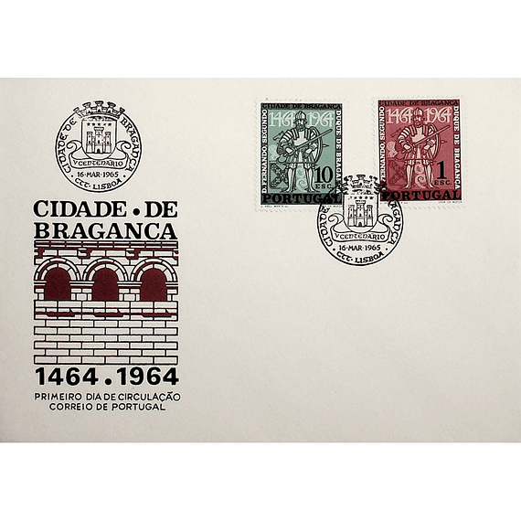 1965 Portugal FDC  5º Centenário da Cidade de Bragança