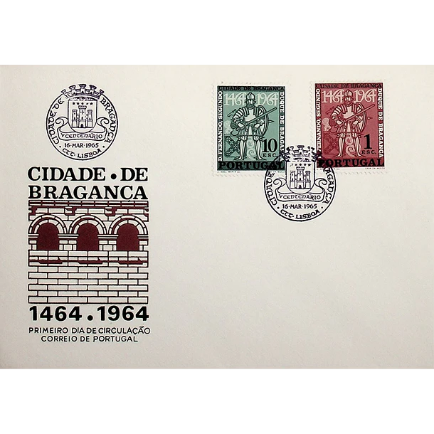 1965 FDC  5º Centenário da Cidade de Bragança