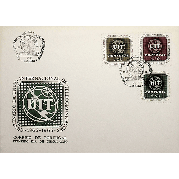 1965 Portugal FDC Centenário da União Internacional das Telecomunicações