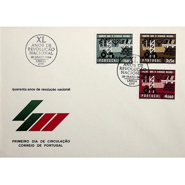 1966 FDC 40º Aniversário da Revolução Nacional