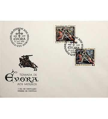 1966 Portugal FDC 8º Centenário da Reconquista da Cidade de Évora