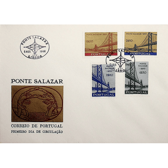 1966 Portugal FDC  Inauguração da Ponte Salazar