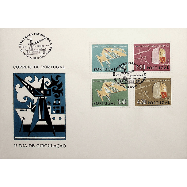 1967 FDC  Inauguração do Estaleiro Naval da Lisnave