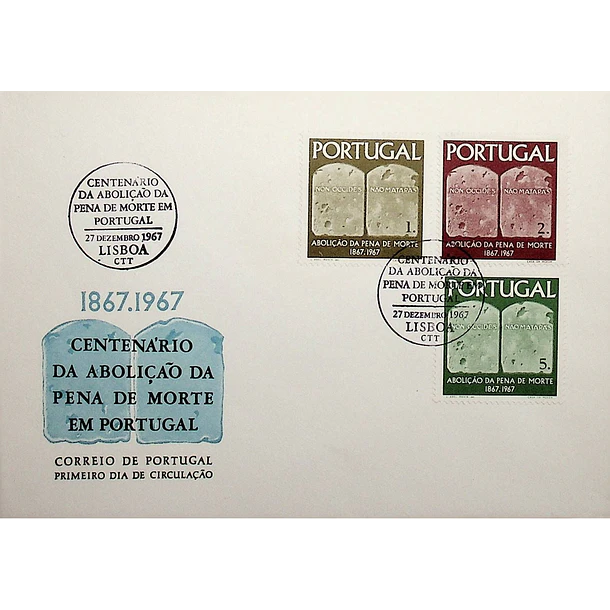 1967 FDC  Centenário da Abolição da Pena de Morte
