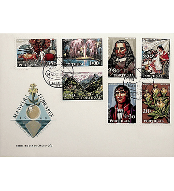 1968 Portugal FDC Lubrapex 68 - Exposição Filatélica Luso Brasileira (Funchal)