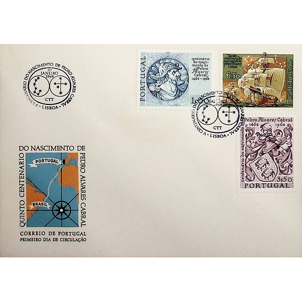1969 FDC 5º Centenário do Nascimento de Pedro Alvares Cabral