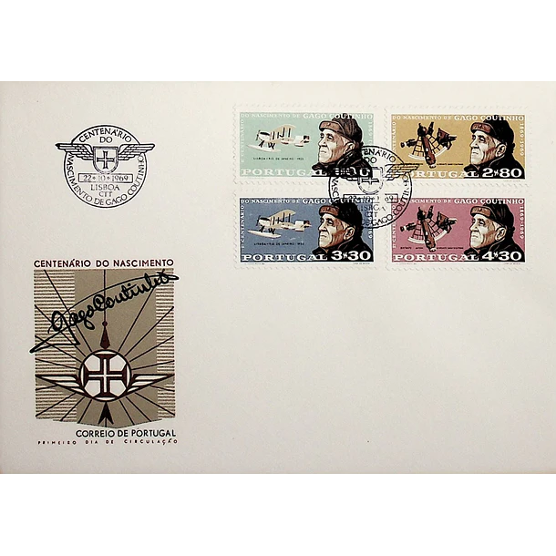 1969 FDC Centenário do Nascimento de Gago Coutinho