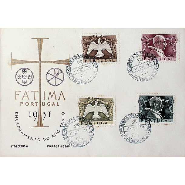 1951 FDC  Encerramento do Ano Santo