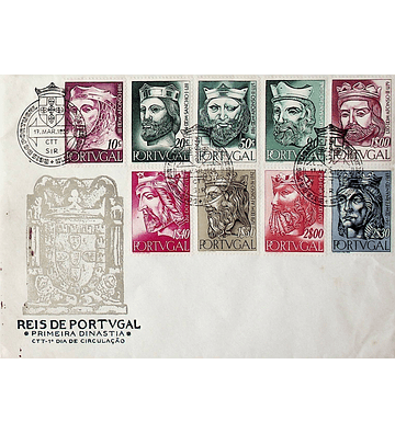 1955 Portugal FDC  Reis de Portugal da 1ª Dinastia