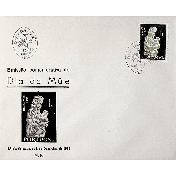 1956 Portugal FDC  Dia da Mãe