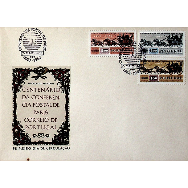1963 FDC  Conferência Postal Multilateral de Paris