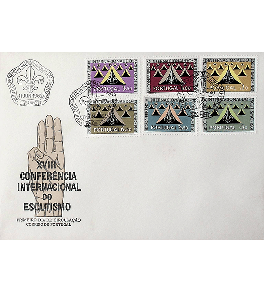 1962 Portugal FDC  18º Conferência Internacional de Escutismo