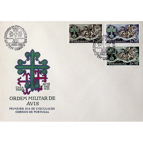 1963 FDC  8º Centenário da Ordem Militar de Avis