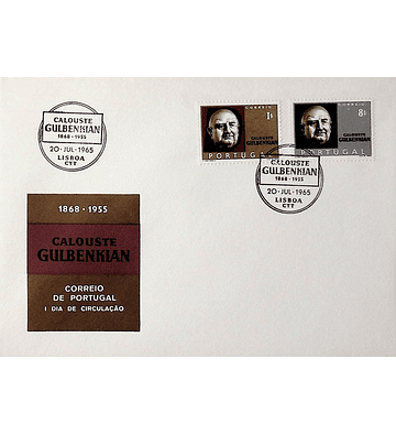 1965 Portugal FDC 10º Aniversário da Morte de Calouste Gulbenkian