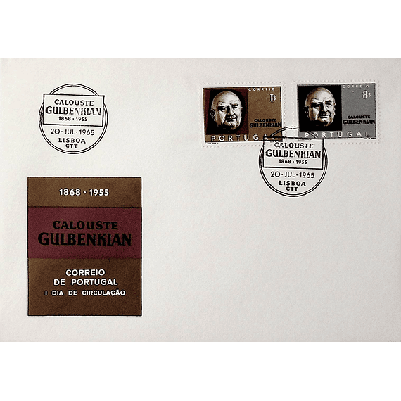 1965 Portugal FDC 10º Aniversário da Morte de Calouste Gulbenkian