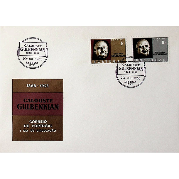 1965 FDC 10º Aniversário da Morte de Calouste Gulbenkian