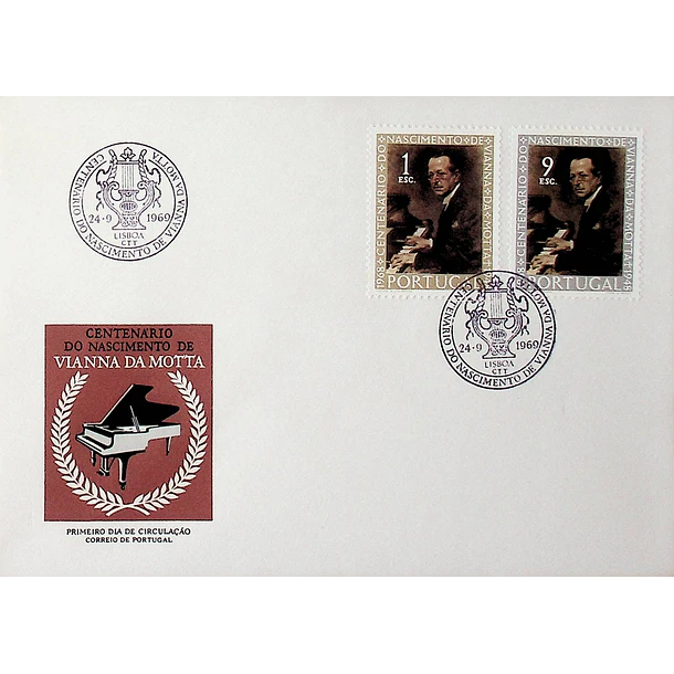 1969 FDC Centenário do Nascimento de Vianna da Mota