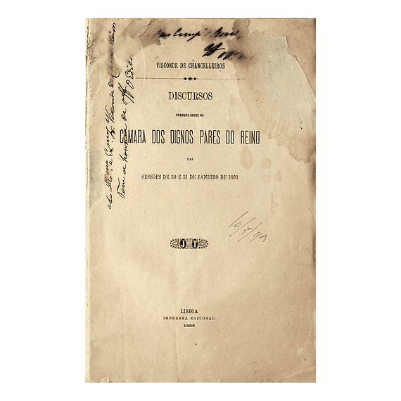 Discursos pronunciados na Câmara dos Dignos Pares do Reino
