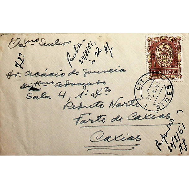 1961 Carta Censurada pela PIDE na Prisão de Caxias