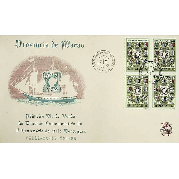 1954 FDC Centenário do Selo Postal Português