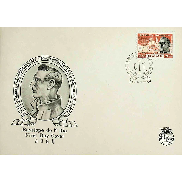 1954 FDC 4º Centenário da Fundação da Cidade de São Paulo