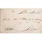 1831 Portugal Carta Pré-Filatélica ELV 3 «ELVAS» Sépia 1