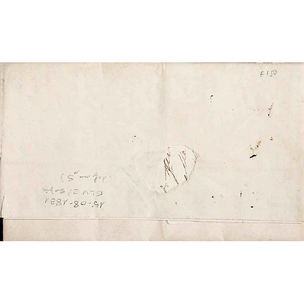 1831 Portugal Carta Pré-Filatélica ELV 3 «ELVAS» Sépia