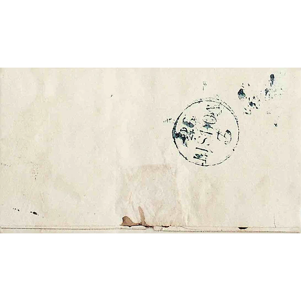 1838 Portugal Carta Pré-Filatélica ELV 6 «ELVAS» Sépia