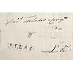 1837 Portugal Carta Pré-Filatélica ELV 6 «ELVAS» Sépia