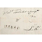 1837 Portugal Carta Pré-Filatélica ELV 6 «ELVAS» Sépia 1