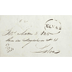 1848 Portugal Carta Pré-Filatélica ELV 7 «ELVAS» Sépia