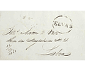 1848 Portugal Carta Pré-Filatélica ELV 7 «ELVAS» Sépia