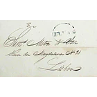1849 Portugal Carta Pré-Filatélica ELV 7 «ELVAS» Azul 1