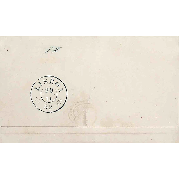 1852 Portugal Carta Pré-Filatélica ELV 10 «ELVAS» Vermelho