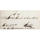 1834 Portugal Carta Pré-Filatélica Elvas. Sem marca de origem, com inscrição «POR FORA DA MALLA» 1