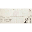 1834 Portugal Carta Pré-Filatélica Elvas. Sem marca de origem, com inscrição «POR FORA DA MALLA»