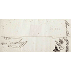 1834 Portugal Carta Pré-Filatélica Elvas. Sem marca de origem, com inscrição «POR FORA DA MALLA» 2