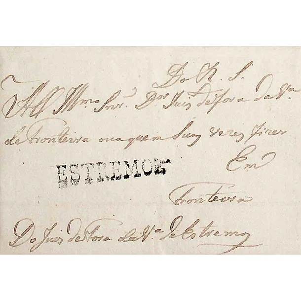 1824 Portugal Carta Pré-Filatélica ETZ 2 «ESTREMOZ» Preto