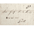 1847 Portugal Carta Pré-Filatélica Esposende EPS 1 «ESPOZENDE» Sépia