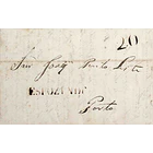 1847 Portugal Carta Pré-Filatélica Esposende EPS 1 «ESPOZENDE» Sépia 1