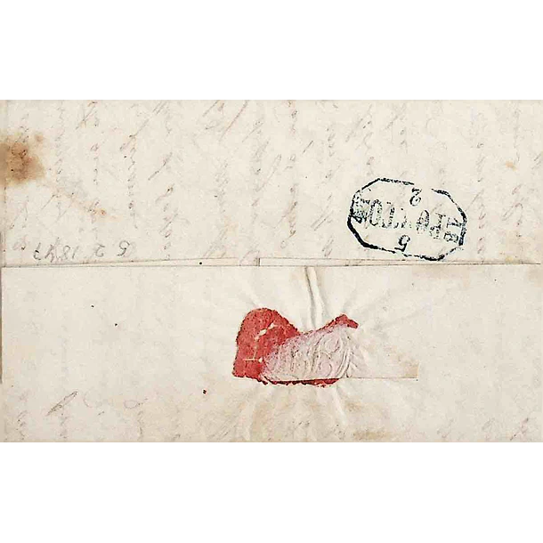 1847 Portugal Carta Pré-Filatélica Esposende EPS 1 «ESPOZENDE» Sépia